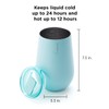 Rabbit Double Walled Stainless Steel Wine Tumbler, Includes Splash-Free Sliding
