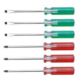 Risbay Magnetic Screwdriver Set 6 PCS,Magnetic 5mm Phillips and Flat Head Tips Screwdriver for Computer/Home Appliances Repairing-4 Inch Steel Shaft