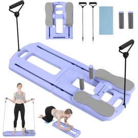 Pilates Board, 2025 Pilates Reformer Set, 5 in 1 Multifunctional Abdominal Board, Portable Ab Core Trainer, Foldable Pilates Reformer Board for Home, Blue