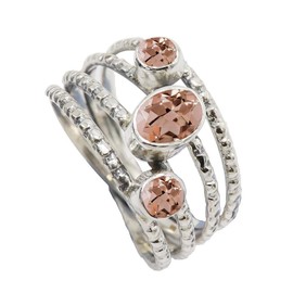 Morganit im Labor gezüchtet Edelstein Band Ring 925 Sterling Silber Ring Männer & Frauen Band Ring Alle Größen Ring Handgefertigt Schmuck TSR1082BC_26 (72 (22.9))