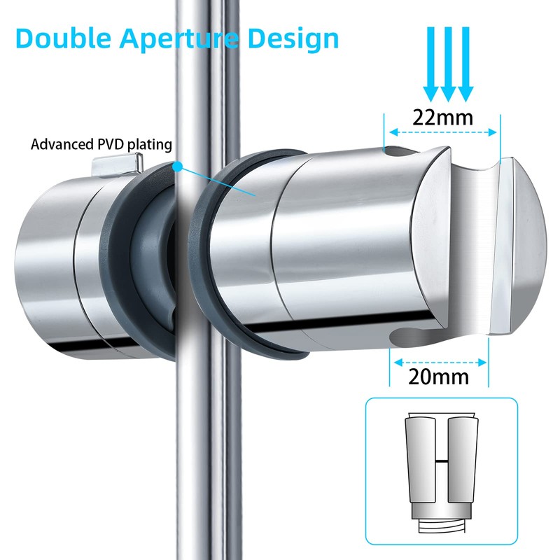 Shower Head Holders, BBLIKE Hand Shower Bracket Replacement 16-19MM Adjustable