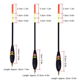JADESHAY Fishing Floats - Balsa Wood Floats - Fishing Float Durable Wooden Fishing Floats Set Bobbers Tackle Accessory 3Pcs