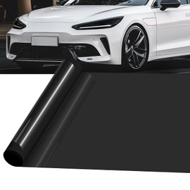 Xuzimaoyi Headlight Tint - High Transparency Self Adhesive Headlight Tint Film & Tail Light Tint, Waterproof Scratch Resistant Protective Film for Cars/Suvs/Trucks （12x48,Dark Black）