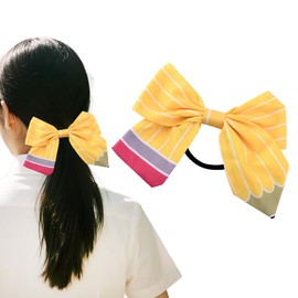 Back to School Hair Ties Bows for Women Girls First Day of School Gifts Yellow Hair Bow Accessories for Girls 1st 2nd 3rd 4th 5th Grade Gifts for Students Teachers Appreciation Gift for Women