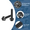 sourcing map 15Pcs 1/4-20 x 1-1/4" Flanged Hex Head Bolts,