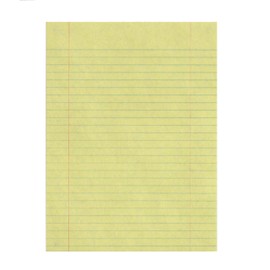 School Smart Composition Paper, Red Margin, 8 x 10-1/2 Inches, Yellow, 500 Sheets
