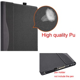 XJchen Laptop Cover Compatible with HP Elitebook 640 840 845 1040 G9 G10 G11 ProBook 440 445 14 inch G11 ZBook Firefly 14 G9 Case Protective Skin Sleeve PU Leather Pouch (Dark Grey)
