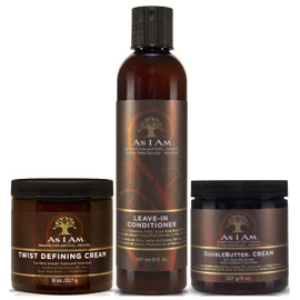 As I Am Leave in Conditioner 237ml, Twist Defining Cream 227g & Double Butter Cream 227g