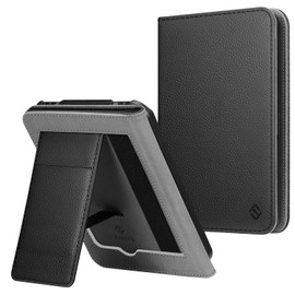 Fintie Case for Tolino Vision 4 HD/Vision 3 HD/Vision 2 / Vision 1 / Shine 2 HD eReader, Kickstand Protective Case with Card Slot, Hand Strap and Auto Sleep/Wake Function, Black