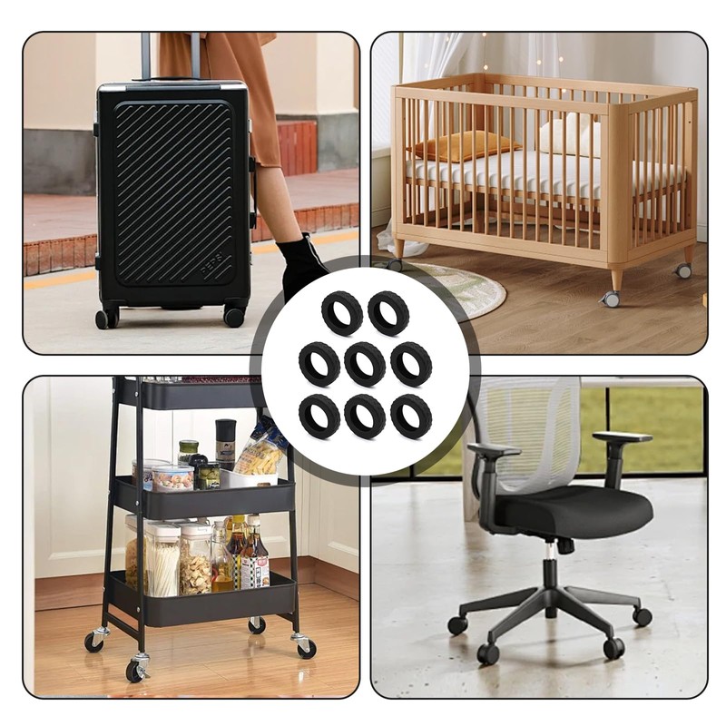 Vonavira Luggage Wheel Protector Covers Durable Anti Dust Scratch Resistant