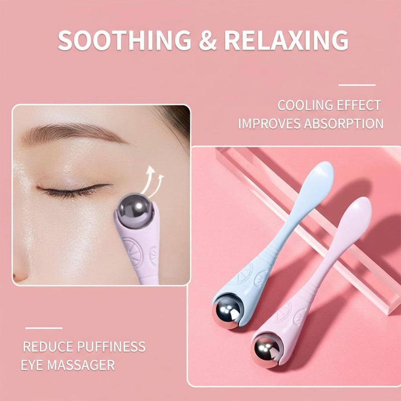 2 Pack Mini Ice Roller for Face and Eyes, Portable