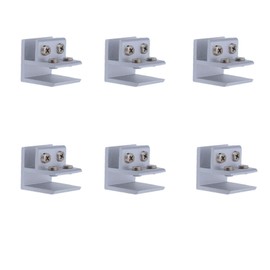 Zinc Alloy Glass Clip Ideal Metal Wall/Post Bracket Mount Holder for Glazing, Handrails 6PCS