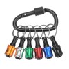 HARFINGTON 6PCS Keychain Aluminum Alloy Screwdriver Bits Holder Extension Bar