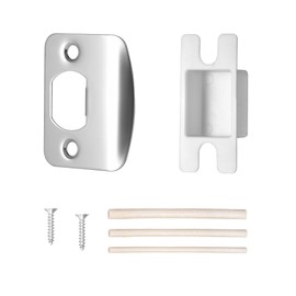 Newlaking Door Strike Plate for Interior Doors, Security Reinforcement Plate, Stainless Steel Polished Chrome Strike Plate, 1 Pack