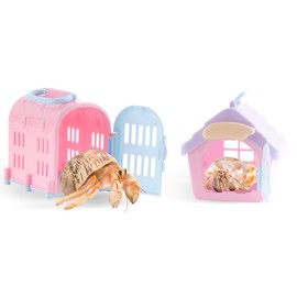 LIUZONGIN 2 Pack Hermit Crab Hiding Toy Small House Toy Hermit Crab Climbing Hut Creative Decoration