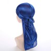 Fxhixiy Durag - Gorro de satén para 360 olas, Azul