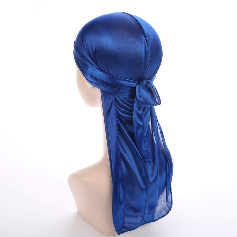 Fxhixiy Durag - Gorro de satén para 360 olas, Azul