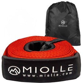 MiolleGear Tow Strap 2”x20’- 20990 lbs MBS (Lab Tested) Recovery Strap Kit Includes: Tow Rope, Storage Case