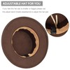 INOGIH Classic Boater-Fedora-Hat Wide-Brim Panama-Jazz Hat Flat-Top-Porkpie Felt Hat for