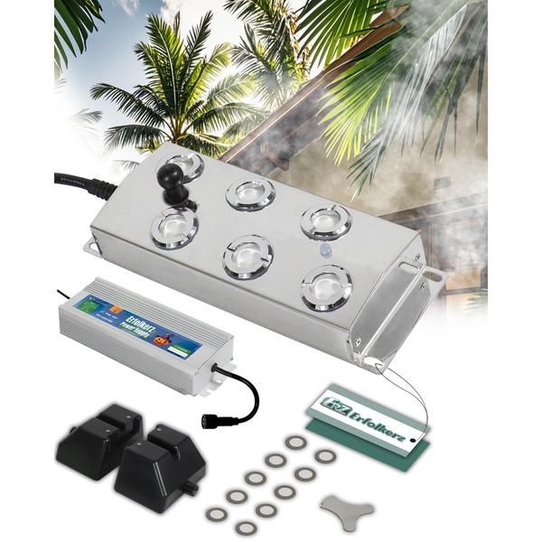 Erfolkerz Mist Maker 6 Heads Ultrasonic Pond Fogger, Water Fogger
