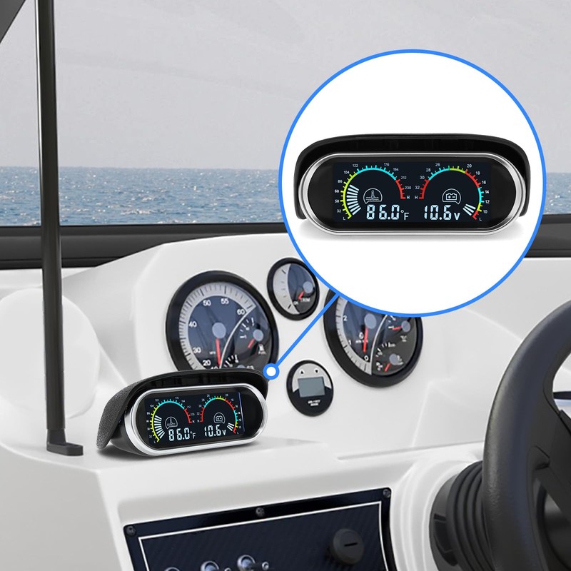 MAIMEIMI 2 in 1 Auto Gauge Set Water Temp Gauge