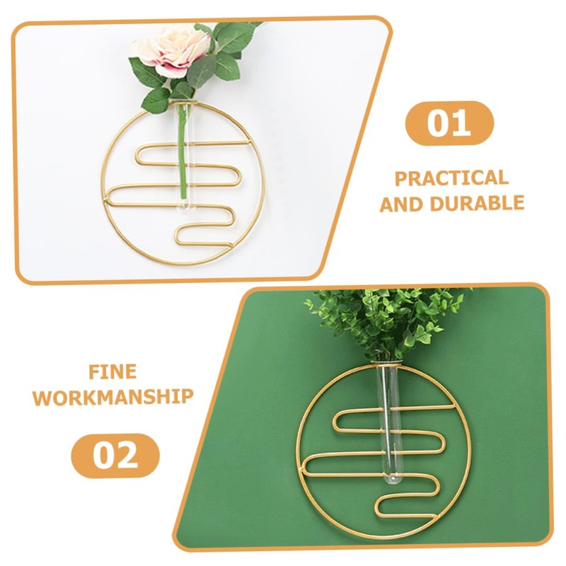 Sosoport Hydroponic Wall Vase Geometric Plant Holder Stylish Propagation Tube