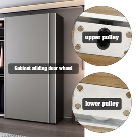 EMSea 16Pcs Sliding Door Wheels Replacement Sliding Door Roller Furniture Wardrobe Roll Rollers Furniture Accessories for Cabinets Wardrobes