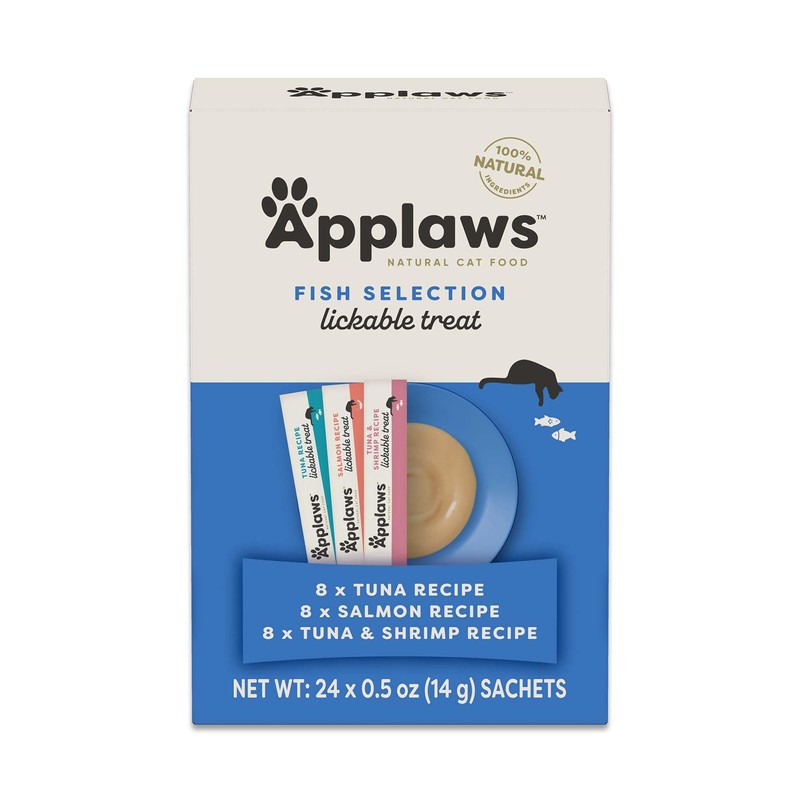 Applaws Lickable Cat Treats, Natural Grain-Free Purée, Made with Limited