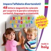 Quercetti Refill 48 Letters, Lettere Magnetiche per Bambini 4+ anni,