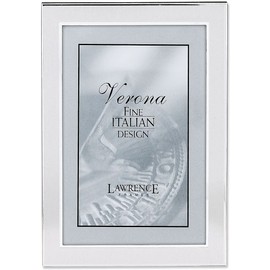 Lawrence Frames Brushed Silver 4 by 6 Metal Picture Frame