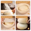 Petyoung 6Pcs 6 Inch Banneton Bread Proofing Basket Sets, Banneton