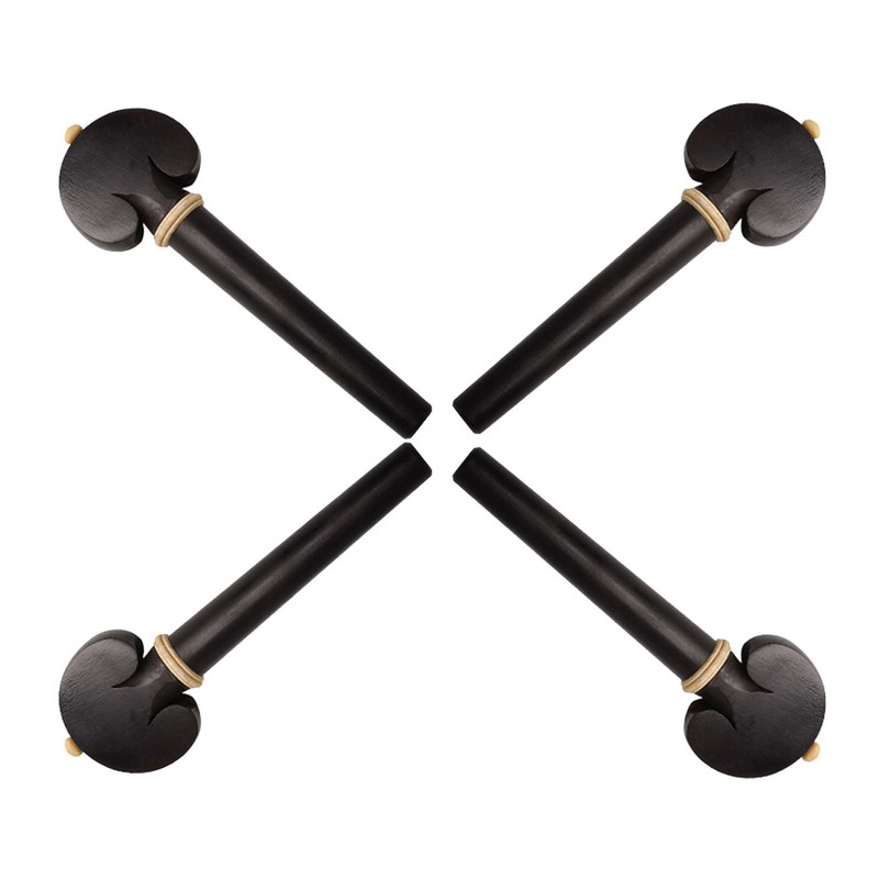 4Pcs Cello Tuning Pegs Smooth Fine Adjustment Ebony Wood Orchestral