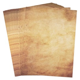 48 Pack Antique Parchment Stationary Paper 8.5"x 11" Vintage Paper for Journal Invitations Calligraphy Certifications Double Sided Old Fashion Aged Scrapbook for Writing and Printing