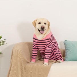 DoggieKit Dog Surgical Recovery Suit for Dogs After Surgery, Dog Recovery Shirt, Pet Anti-licking Surgery Suits, Pet Surgical Suit Puppy Onesie Bodysuit for Small Medium Dogs (Pink, M)