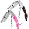WineOp 2 PACKS Double Hinged Wine Bottle Opener Corkscrew Key