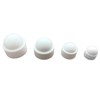 Plastic Dome Nut Protection Cap Covers (M12, 50 Pack, White)