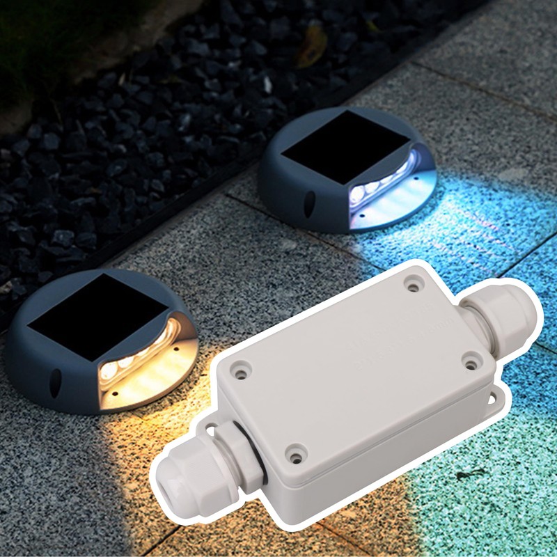 CNBTR Outdoor 2Way Cable Wire Connector Junction Box Plastic White