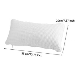 EORTA Bathtub Pillow Anti-slip Aerated Pillow with Suction Cup Spa Bath Cushion for Head Neck Rest Relax, Home, Bathroom, White, 13.8"X7.8"