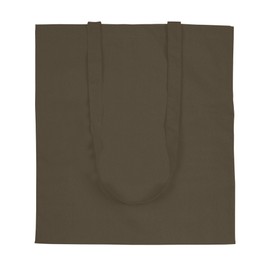 eBuyGB Pack of 5 Plain Natural Resuable Cotton Shopper Tote Shoulder Canvas Shopping Grocery Bag, Brown