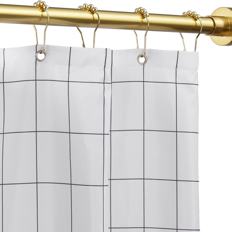 EBOATOP Gold Shower Curtain Rod - Never Rust No Drill