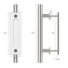 QINAIXQM 12''/30CM Sliding Barn Door Handle Double Sided Pull and