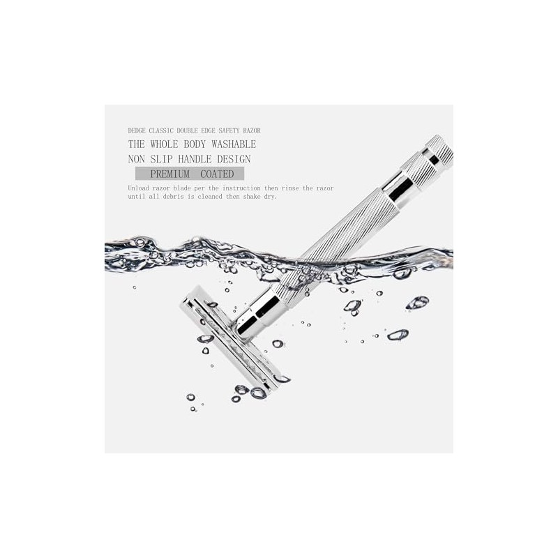 Dedge Classic Double Edge Safety Razor,Manual Shaving for a Close