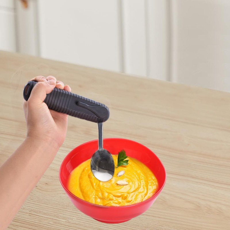 Forzaddik Adaptive Utensils Spoons Forks Set,Open Handle Design Provides Several