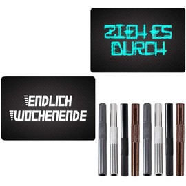 M&M Smartek Aluminium Tubes & "Finally Weekend & Pull It Through" Cards Snuff Snorter Sniffer Snuffer for Snuff Set (Version 10)