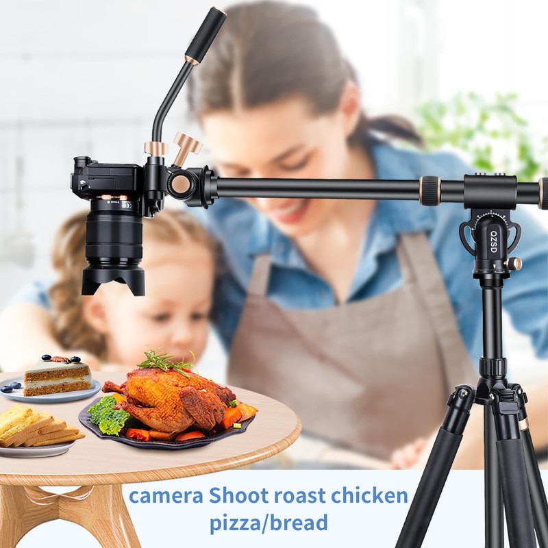 41" Aluminum Tripod Extension arm Retractable Horizontal Center Column arm