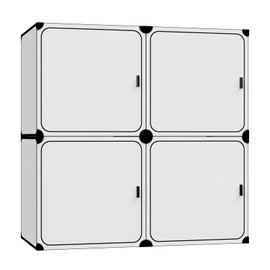 PexFix Cube Storage Organzier with Doors 4-DIY Closet Organizers and Storage Cube Shelves Portable Closet Bookcase Modular Storage Shelves for Bedroom,Kids,Closet,Bathroom,Office