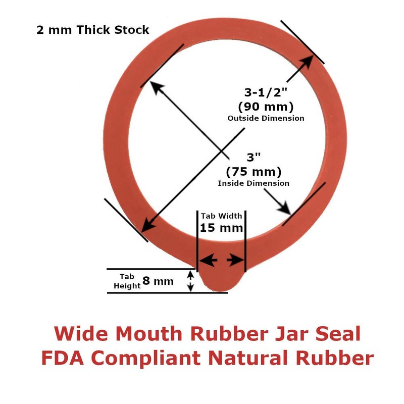 Viceroy Rubber & Plastics Rubber Rings For Wide Mouth Canning