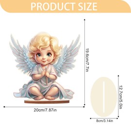 JISHSHAY Angel Diamond Art Kits for Adults Gem Art Tabletop Decor Diamond Painting Accessories Cabinet Decor Diamond Art Ornaments Desk Decor Table Diamond Painting Kits Adult Craft Kits House Decor