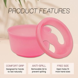 Beauticom Manicure Bowls Nail Art Hand Soak Treatment Bowls (ROUND PINK BOWL, 1 Piece)