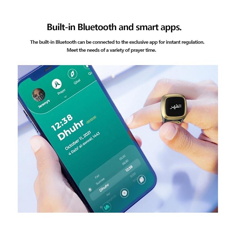Tasbih Zikr Smart Ring Muslim Digital Alarm Clock Azan Counter